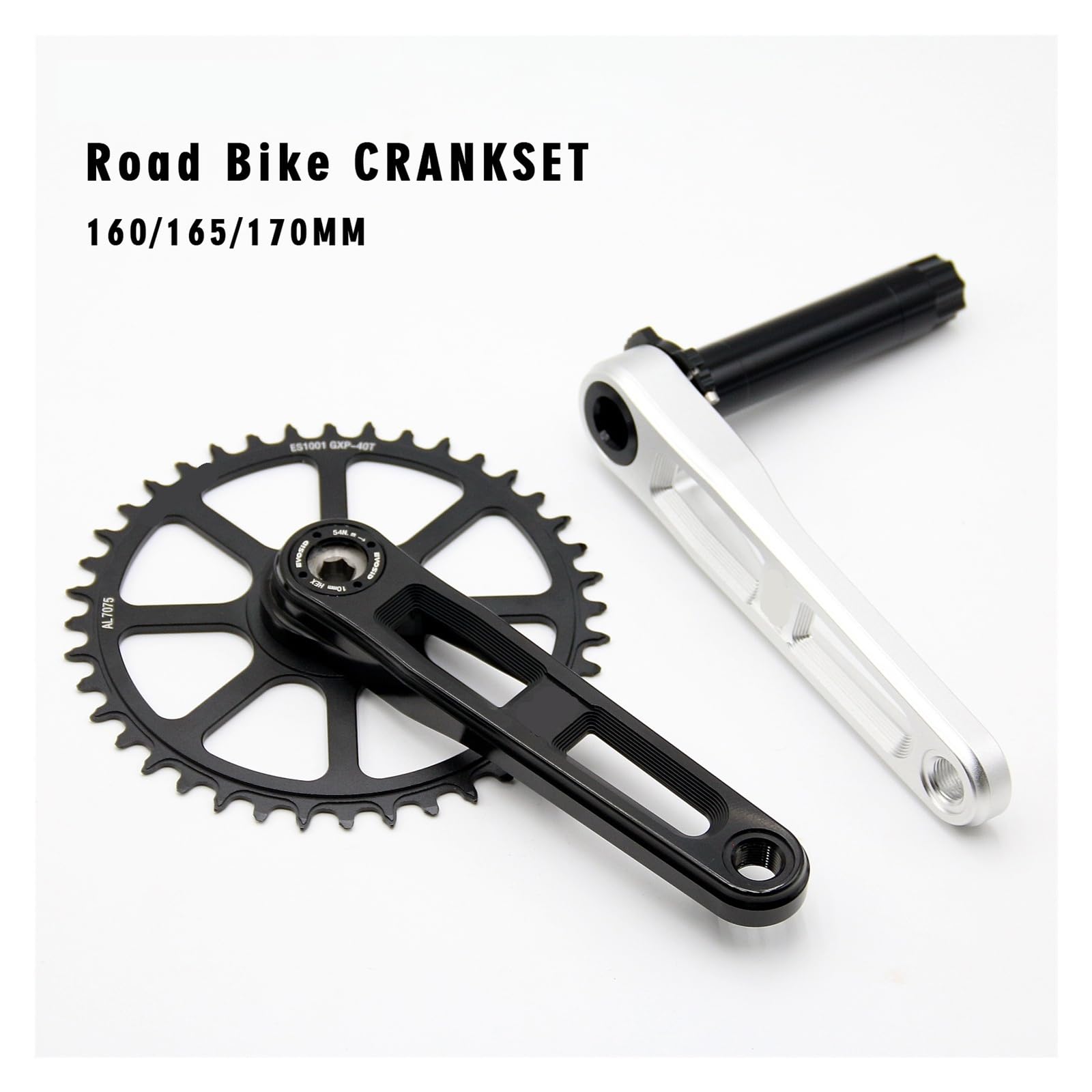 Korba rowerowa 160/165/170 mm, ultralekka 3 gwoździe bezpośrednie mocowanie zintegrowana tarcza łańcuchowa do rowerów szosowych, trwała i lekka konstrukcja