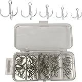 トリプルフック トレブルフック 釣りフック 高炭素鋼フック 釣り針 トレブルルアー 釣ルアー交換釣り針 高耐食性(2# 4# 6# 8# 10#セット)