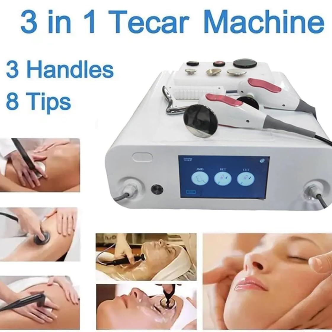 Dispositivo for terapia Tecar 448K for dolori muscolari, apparecchio for termoterapia Fever Master 448K, apparecchio for diatermia for terapia Tecar RES/CAP 448K