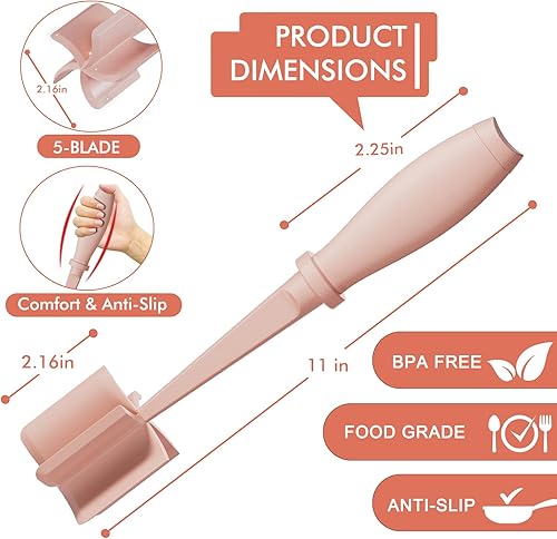 Miniatura 34 de Shadowgallery Paquete de 2 picadores de carne, resistente al calor para carne de hamburguesa, triturador de carne molida, utensilio picador