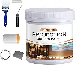 Pintura de tela de projetor | Tinta de tela de projeção curta de camada única para imagem perfeita 1080 HD e 4K UHD Claridade | Ideal para uso interno em casa | Digital Theater Branco - 80 ml