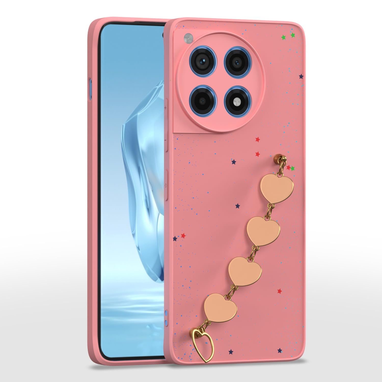 Pikkme OnePlus 12R 5G Back Cover for Girls | Heart Shaped Metal Chain Blocks | Sparkling Soft TPU | Case for OnePlus 12R 5G (Pink) (B0D5GWX7XR) Amazon Price History, Amazon Price Tracker