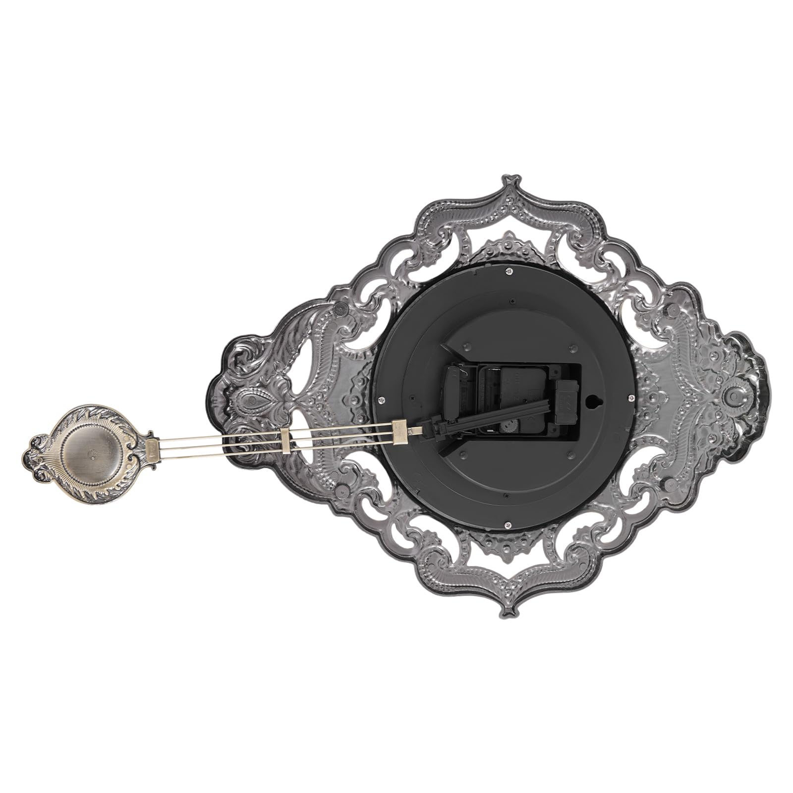 Reloj de Pared Dorado, Montado en la Pared Decorativo Estilo Retro Reloj de Pared Movimiento de Escaneo de Cuarzo Silencioso, para Salón y Oficina 37 x 63 cm