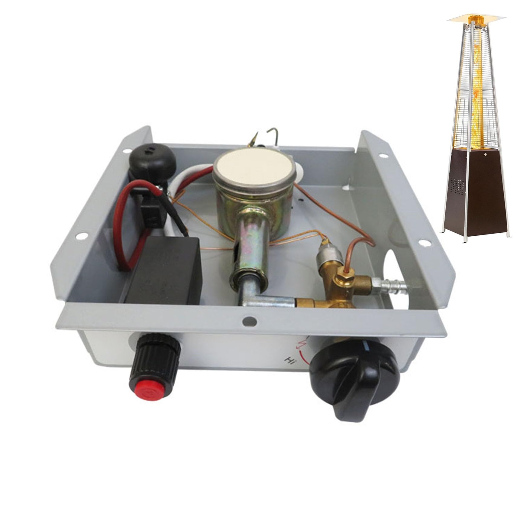 Kit De Repuesto De Módulo De Quemador De Calentador De Patio De 47000 BTU, 4 Bolt Pirámide Calentador De Patio Piezas De Repuesto del Quemador
