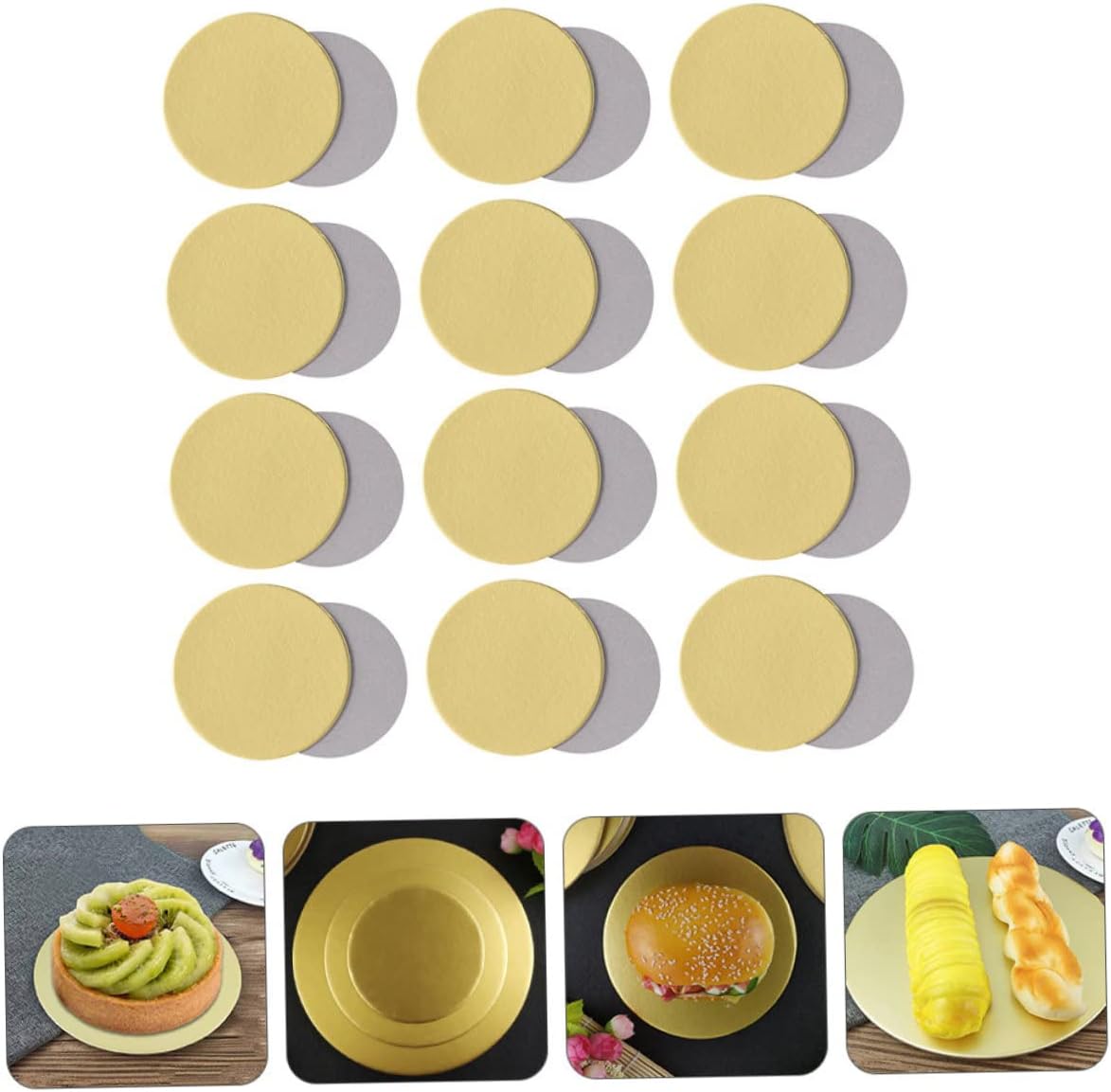 TIDTALEO 12pcs Multi-tiered Cake Drums Paper Cake Rounds Round Boards Bulk Drums