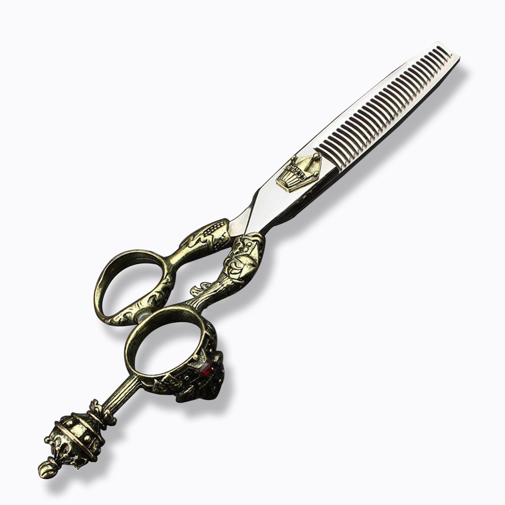 Axemoore 6 Inch Japanese Professional Hairdressing Scissors 440C High Hardness Hair Trimmer Hairdresser Special Hair Cutting And Thinning Scissors (Thining Scissors)