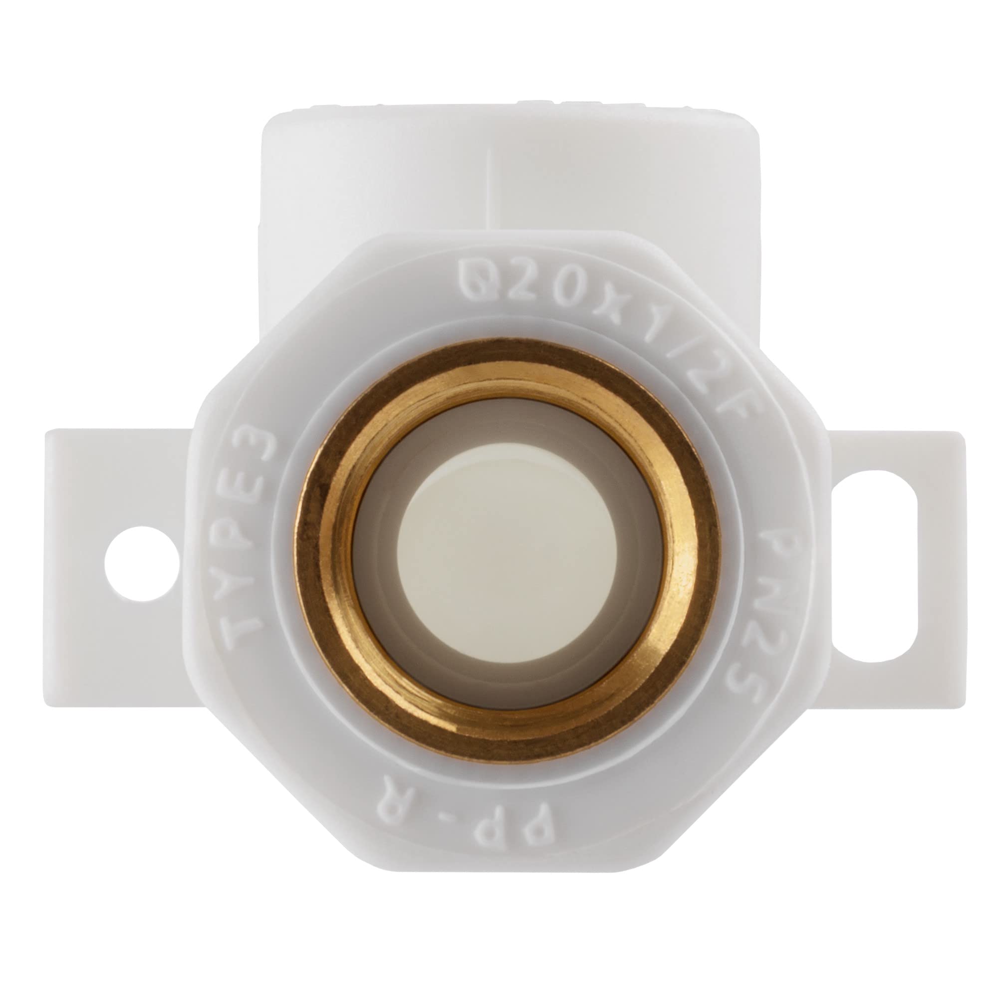 PPR Aqua-Plus Wandanschlusswinkel 20mm, 90 Grad- Wandwinkel mit Innengewinde 1/2 Zoll Anschluss, Fusiotherm (Wandanschlusswinkel, 10)