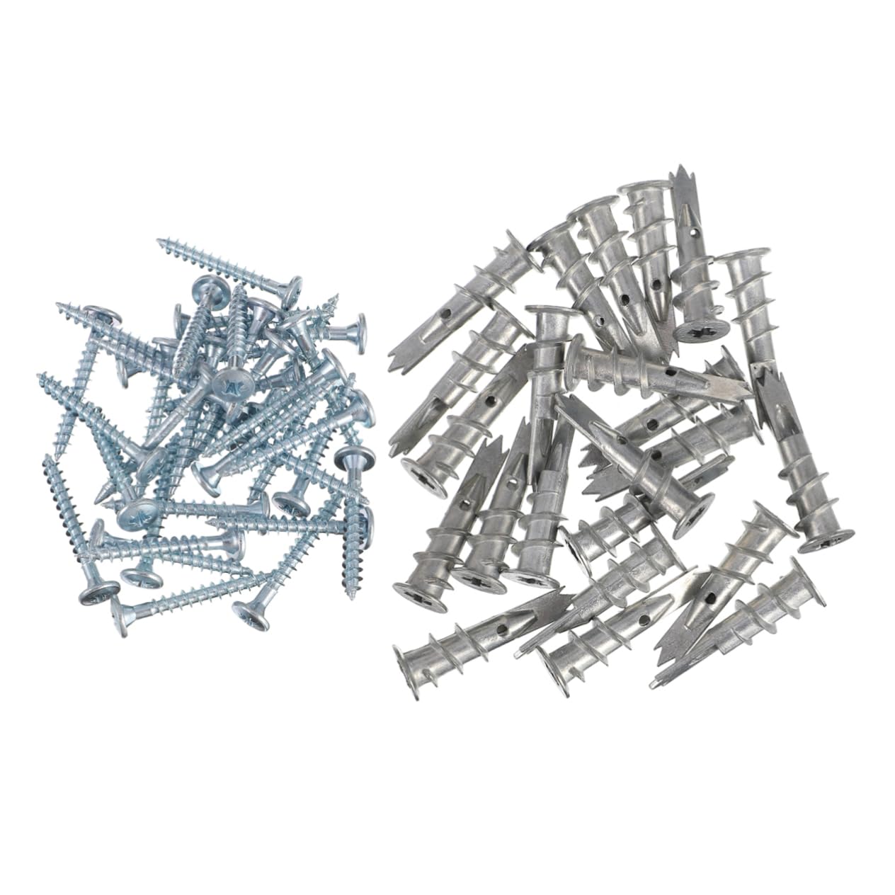 ABOOFAN 200pcs Metal Self-Drilling Drywall Anchors Strong Expansion Force Wall Anchors for Drywall Fixing