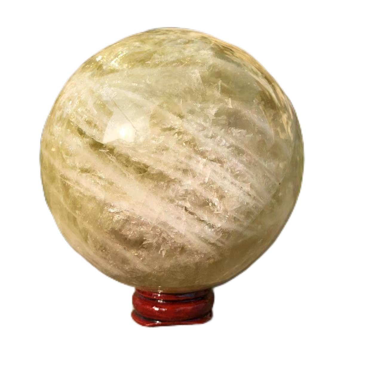 Home Decor, 900–1100 g, natürliche Citrin-Kristallkugel, gelbe Quarz-Edelsteinkugel, Heilgeschenke, natürlicher Kristall ERTEYIN