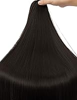 Vista 96 de SEIKEA Extensión de cola de caballo larga recta envolvente con clip, extensiones de cabello sintético suave natural para mujer, 35 pulgadas, marrón