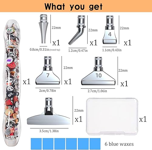 Miniatura 2 de Juego de bolígrafos de punta de acero inoxidable con punta de acero inoxidable de metal plateado, pintura de diamante, kit de accesorios con