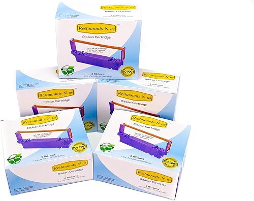 Cinta de repuesto compatible para impresora SP700 BR para cinta de tinta Star SP-700BR, RC-700BR, SP-712, SP-742 (negro y rojo) (caja de 30)