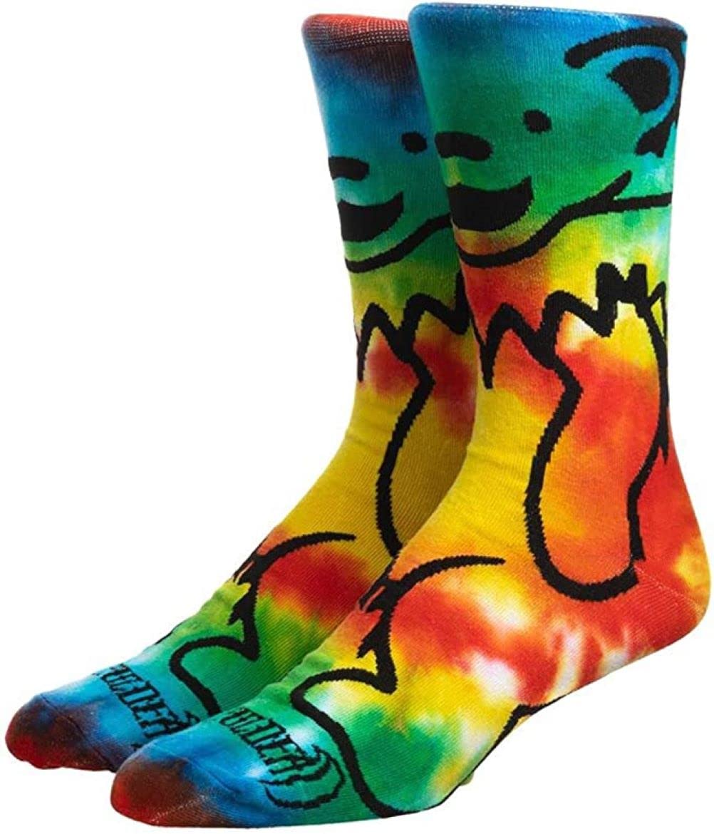 TCB Creations Grateful Band Dead Tie Dye Adult Crew Socks
