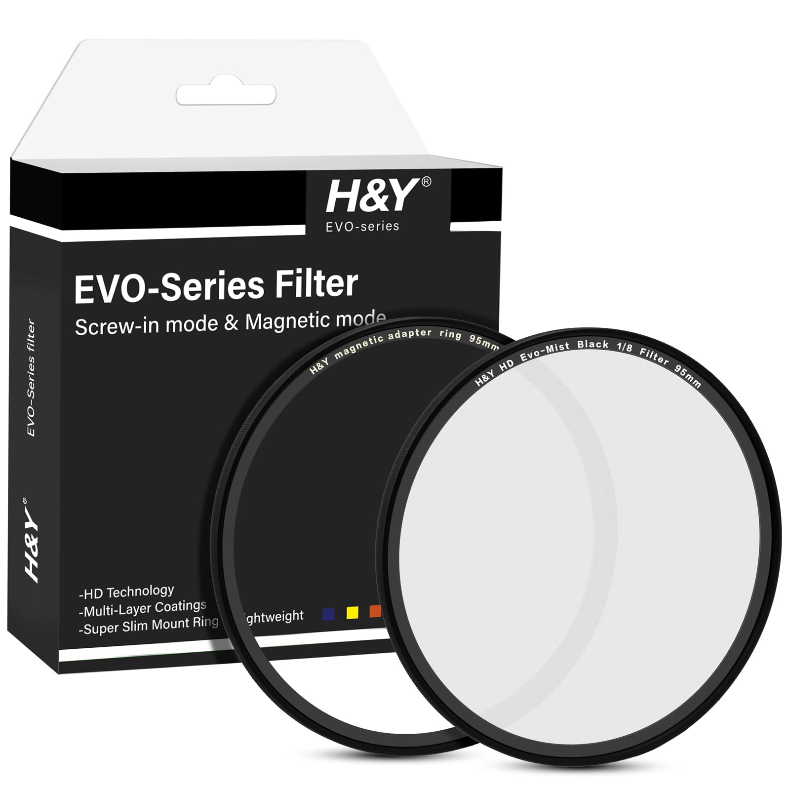 Amazon.com : H&Y 95mm Black Mist Filter Lens Filter Mist Black 1/8 