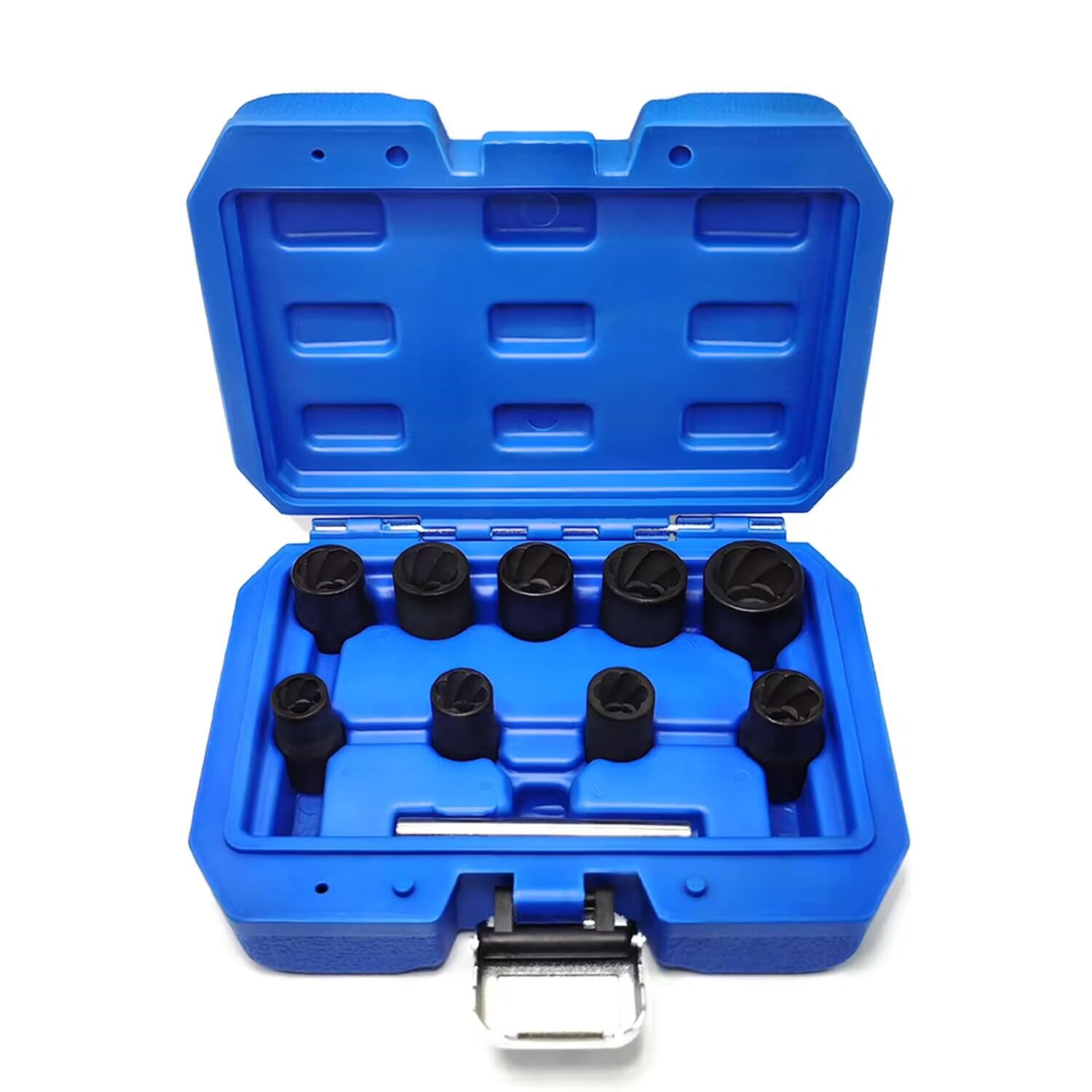 Set di 14 estrattori per viti a spirale, kit di estrazione facile con unità da 1/4 a 3/8 pollici, set di prese di estrazione per rimuovere dadi arrotondati danneggiati viti