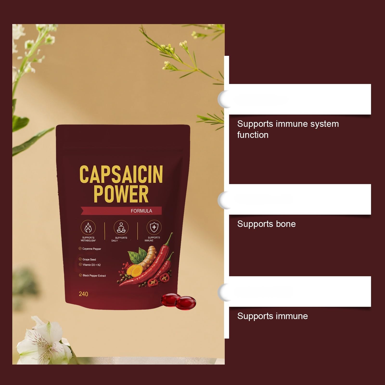 Extracto energético de capsaicina 240 unidades