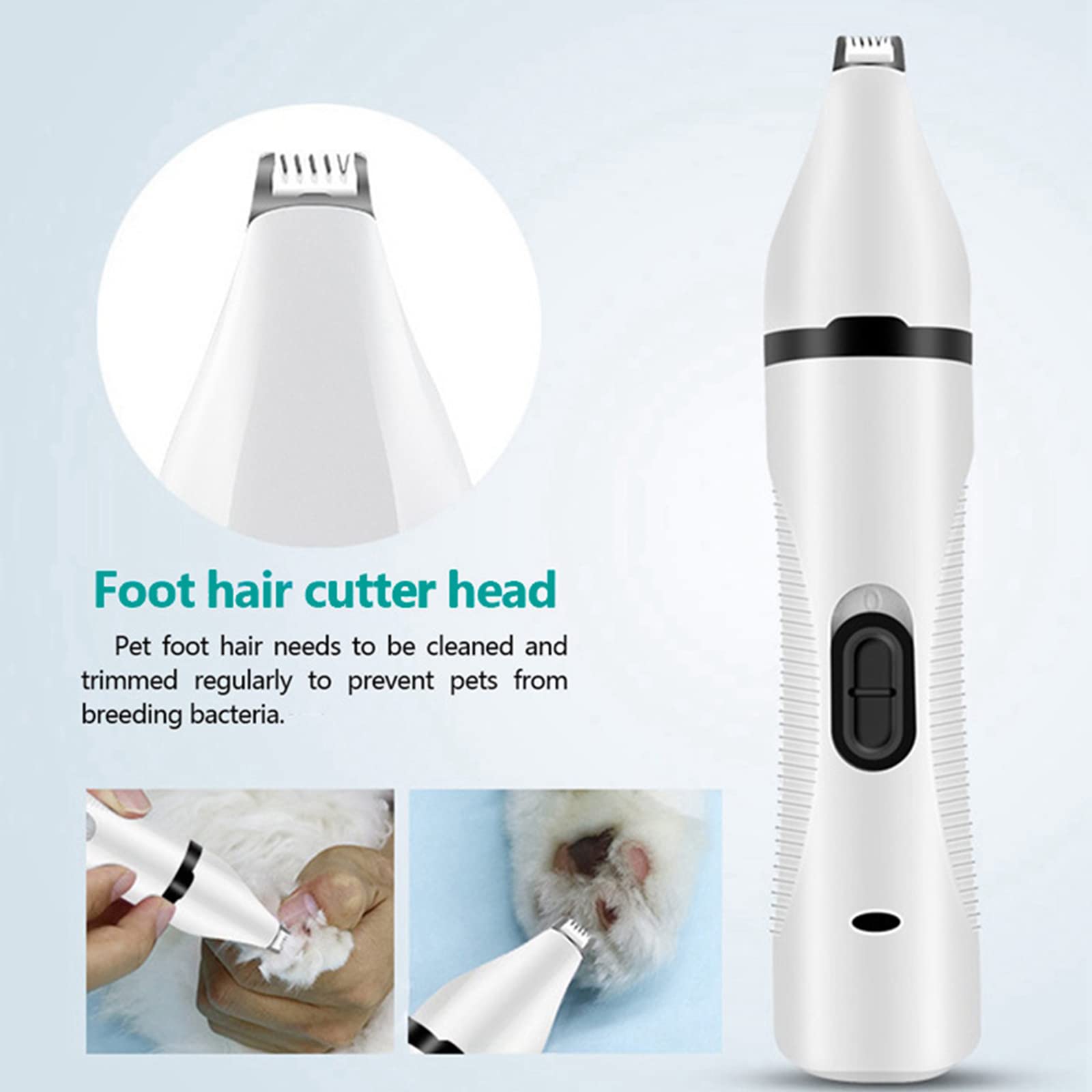 3 W 1 Dog Clippers & Nail Grinder, Dog Paznokci Drimmers, Zestaw do pielęgnacji psów z 3 głowicą nożową, elektryczną golarką do psów Clippers, niskokaptery USB, do małych psów i kotów