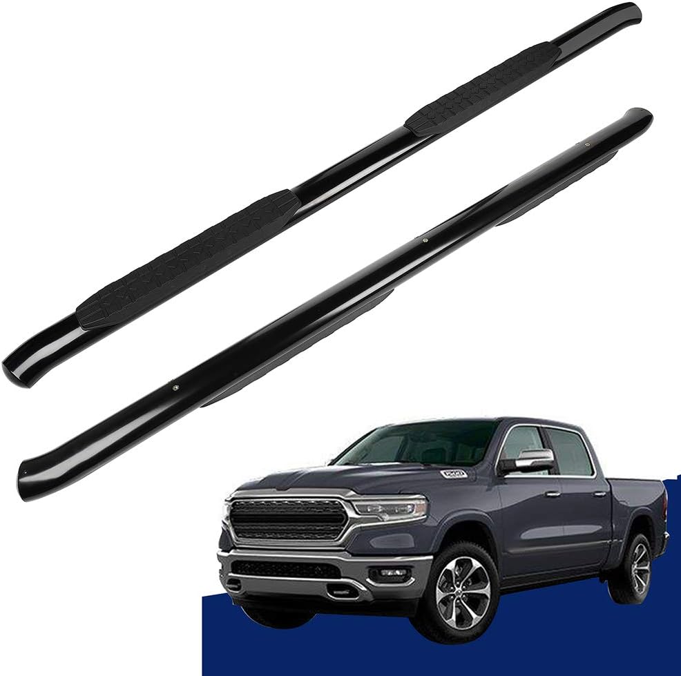 Aluminum+ABS Plastic Running boards & steps Side Step Nerf Bars For 2019-2020 For Dodge Ram 1500 OE Style (2pcs Running Boards)