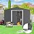 Patiomore Outdoor Vented Backyard Garden Storage Shed 6X8 Feet Tool House with Sliding Door Outdoor Lawn Steel Roof Sheds, Grey, Gray