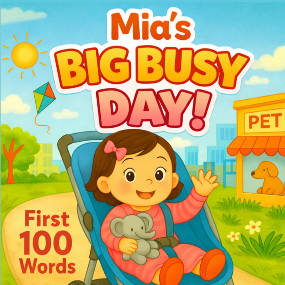 Mia’s Big, Busy Day: First 100 Words: A Personalized Learning Book for Toddlers – A Fun and Educational Gift for Girls Named Mia (Three Hearts Personalized Name Books (Mia))