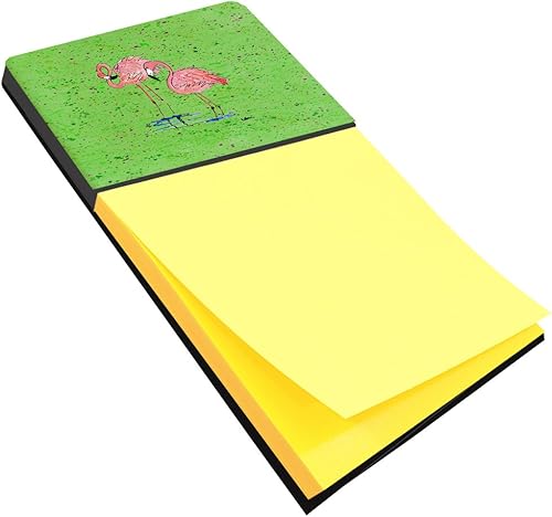 Caroline's Treasures 8567SN Flamingo - Soporte de notas adhesivas recargable o dispensador de notas Postit, 3.25 x 5.5 pulgadas, multicolor