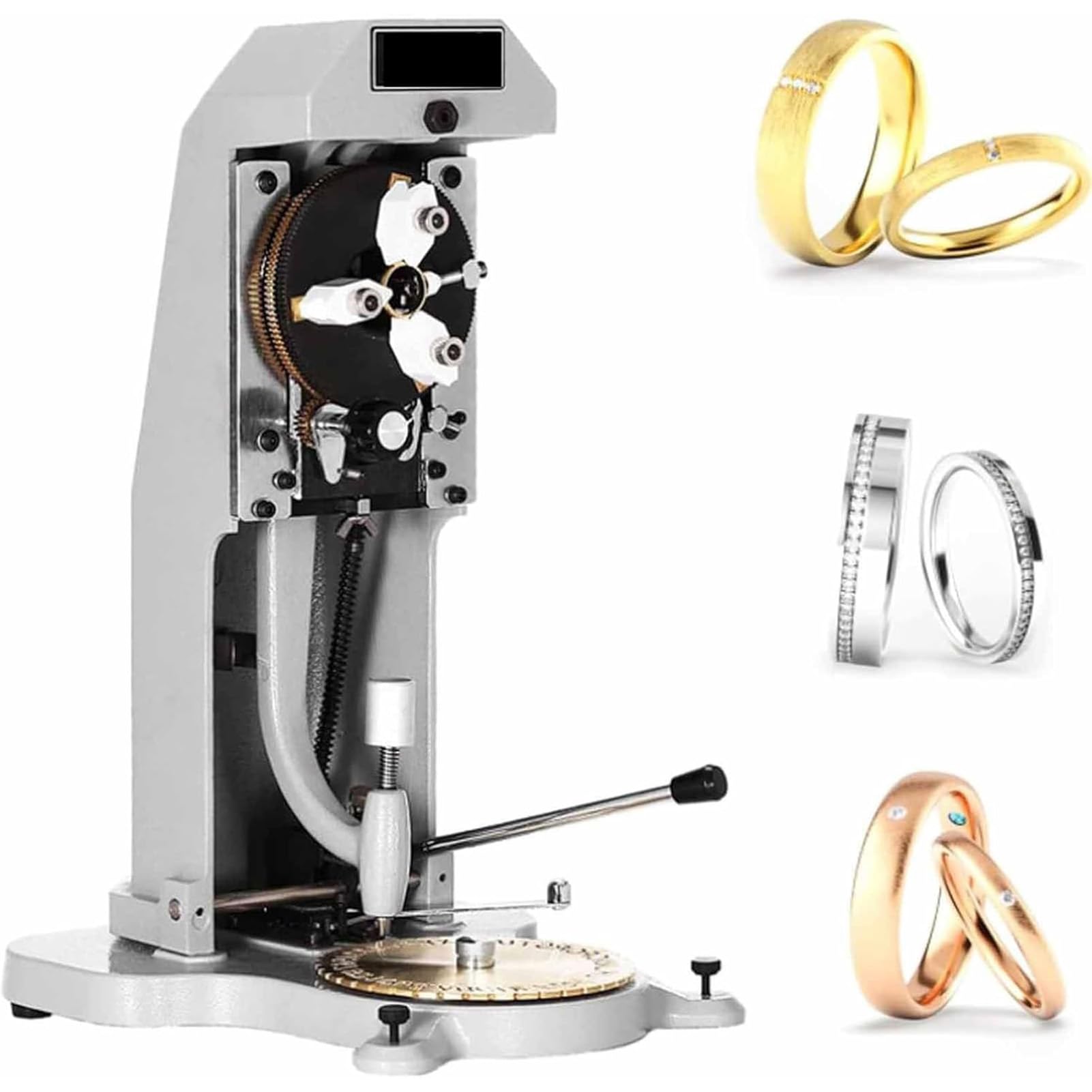 Joyfitness Inner Ring Engraver, Ring Inner Wall Carving Machine, Features Double Sided Dial With 2 Fonts, 1.5mm To 2.0mm Letter Block Size, Professional Engraving Stamper For Rings