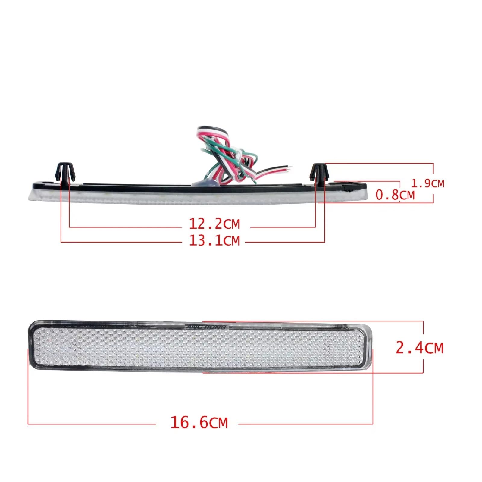 Pilotos Traseros Iluminación Para VW Para T5 2x 24 LED Reflector de parachoques Lente transparente Luz freno marcha atrás