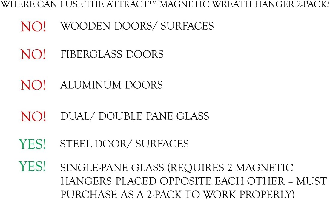 Haute Decor Attract Magnetic Wreath Hanger - 2 Pack (Copper) : Home & Kitchen
