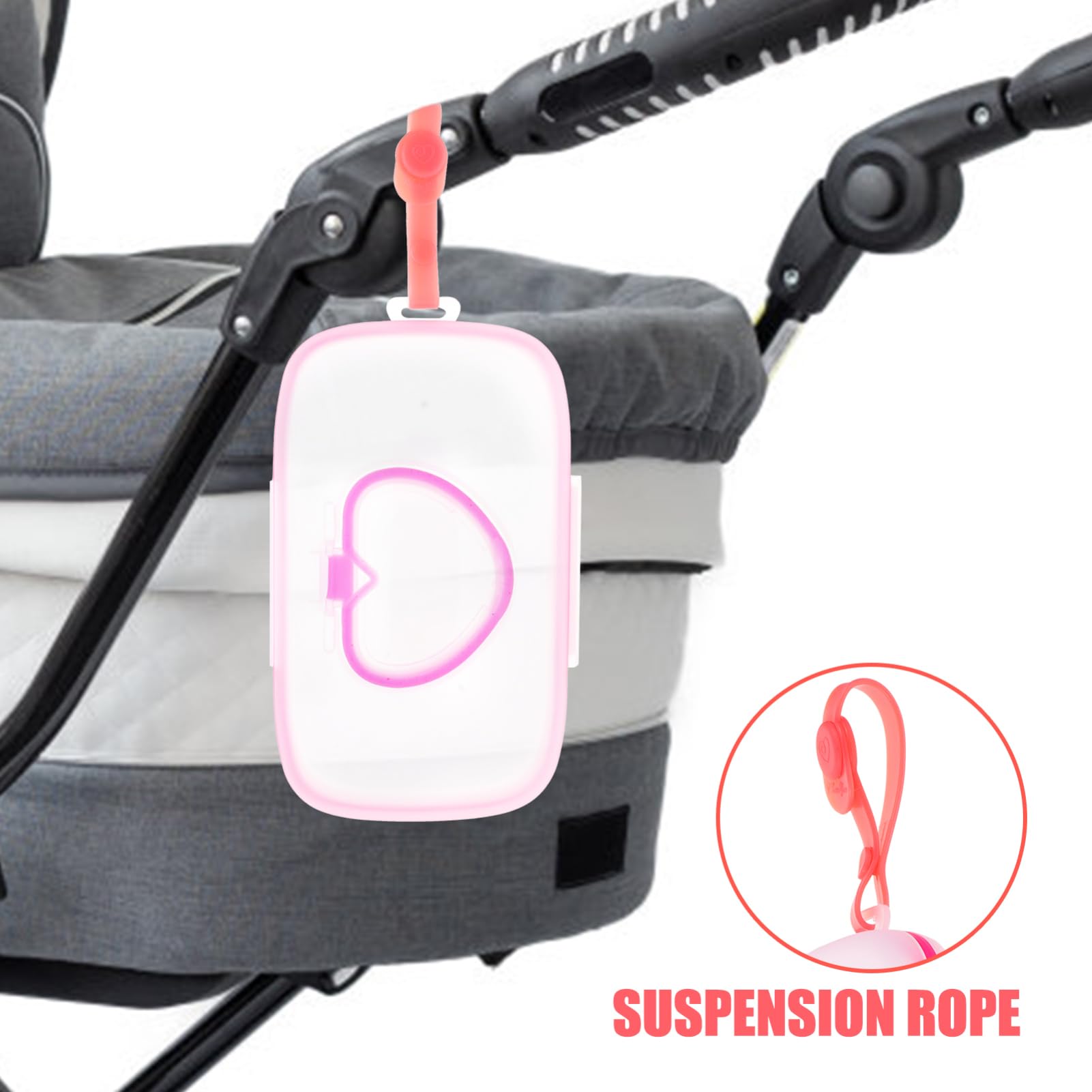 Toddmomy Practical Baby Wipes Storage Portable Wet Tissue Box Hanging Feature for Travel Convenience