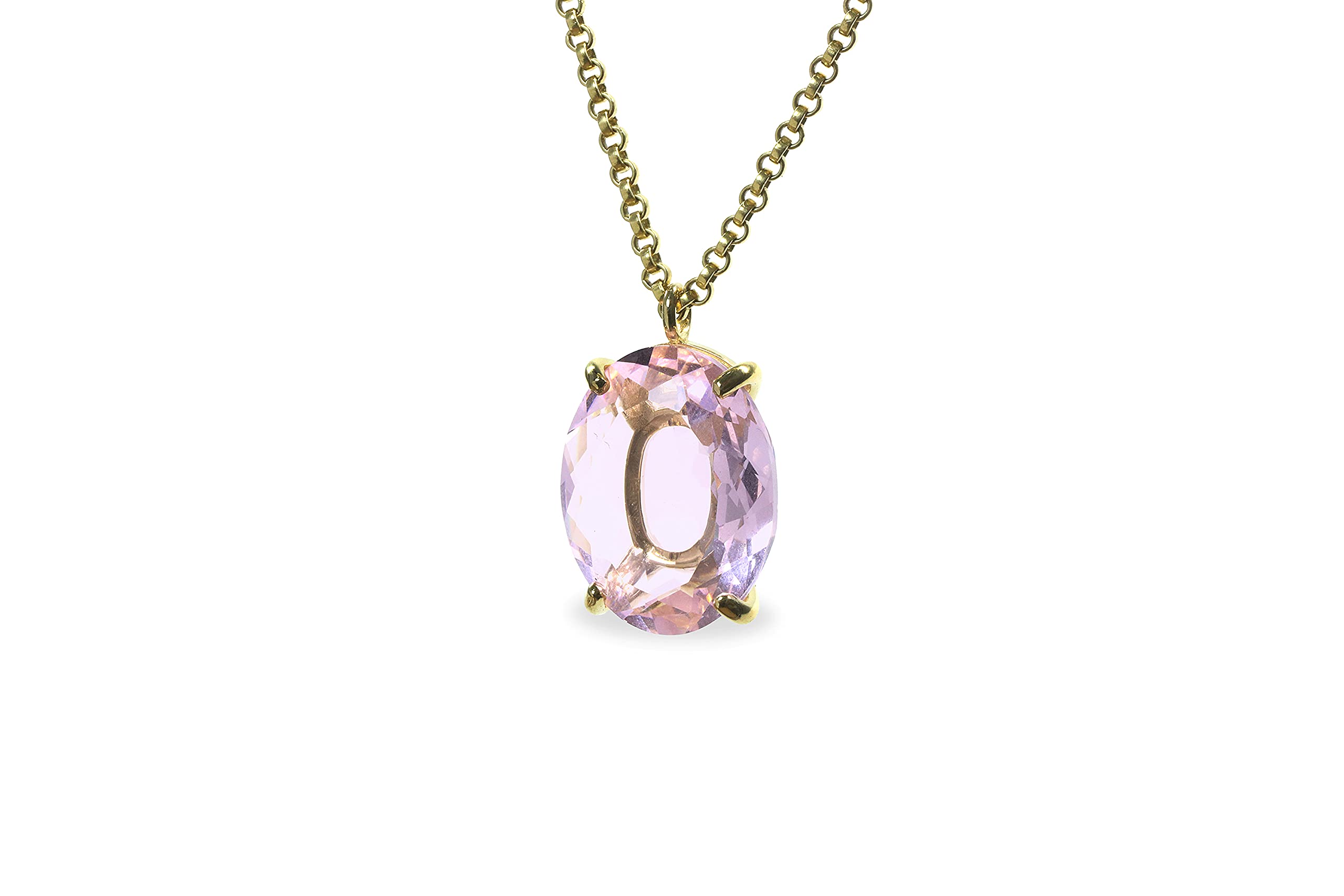 Encantador Collar de Cuarzo Rosa - Elegante Collar de Joyas para Mujeres - Collar de Colgante de Oro en capas - Piedras Preciosas, Collar de Cristal, Collar para Todos los Días - Personalizable