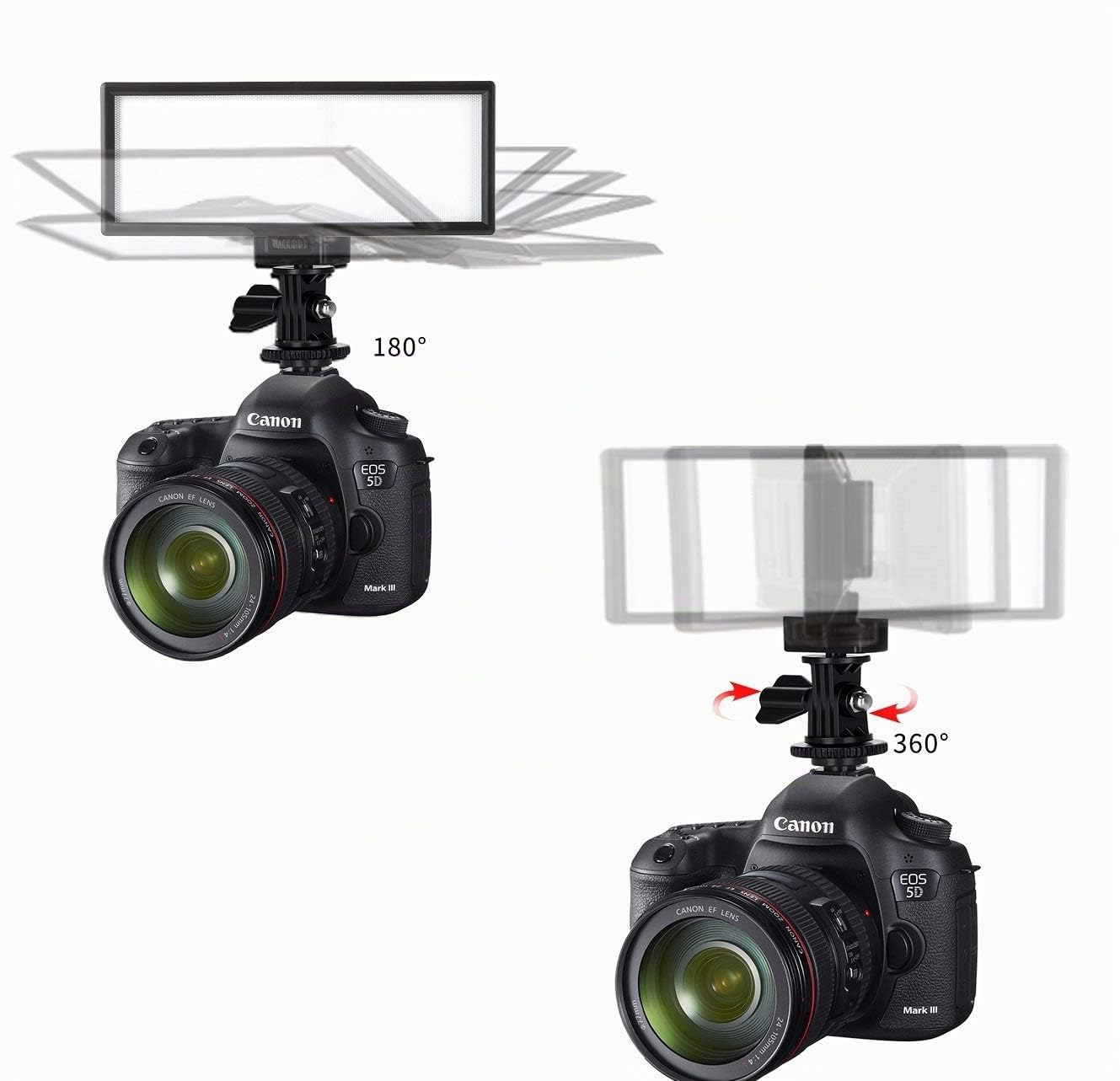 VILTROX L132T CRI95 3300K~5600K Lumière vidéo LED Gradable Photo Studio Panneau Lumineux pour Canon Nikon Pentax Olympus Panasonic DSLR Caméscope DV(sans Batterie)