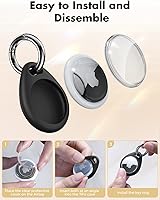 Vista 4 de UNBREAKcable Soporte para Apple AirTag [Diseño de Ajuste Perfecto] [Fácil de Instalar] [Sujeta el Air Tag de Forma Segura] Funda Impermeable de TPU