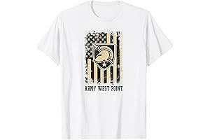 Army West Point Patriotic Retro American Flag T-shirt