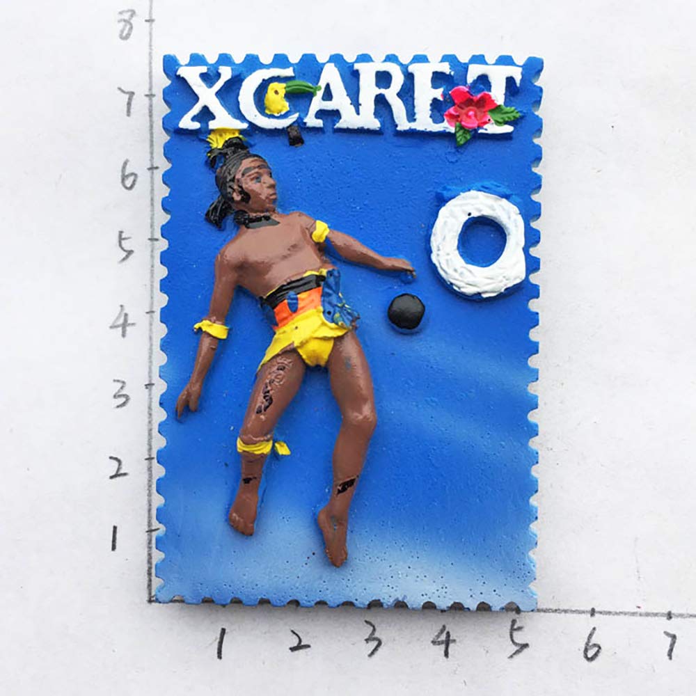 Magnete Da Frigorifero 3D Cancun Messico - Souvenir Turistico In Resina, 9x7 Cm