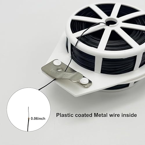 Miniatura 9 de Lazos giratorios de 656 pies (656.2 ft), lazos para plantas de jardín con cortador, lazos multifuncionales reutilizables para plantas, enredaderas