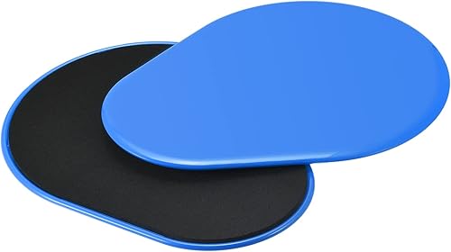 uxcell Deslizadores de núcleo de ejercicio, discos deslizantes de doble cara para uso en alfombra o suelo para entrenamiento de cuerpo completo Azul