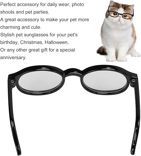 Miniatura 3 de Gafas de sol para gatos, gafas para mascotas elegantes para perro, gato, cosplay, fiesta, disfraces, accesorios para fotos