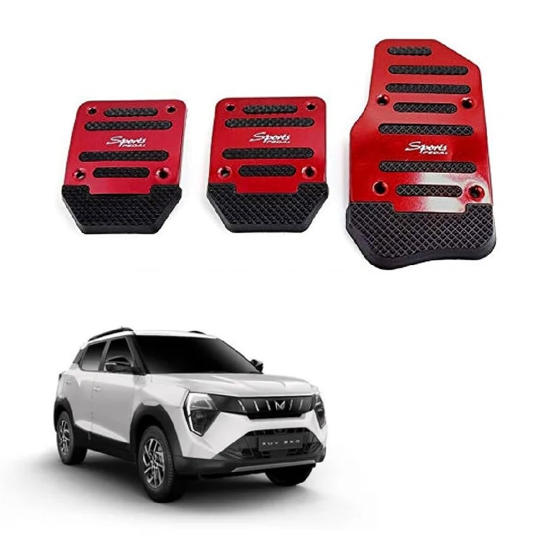 Car Pedals Best (3 Pcs) Non-Slip Manual Car Pedals Kit Sports Brake Clutch Pedal Pad Cover (Random Color) Suitable For Mahindra XUV 3XO-image-42