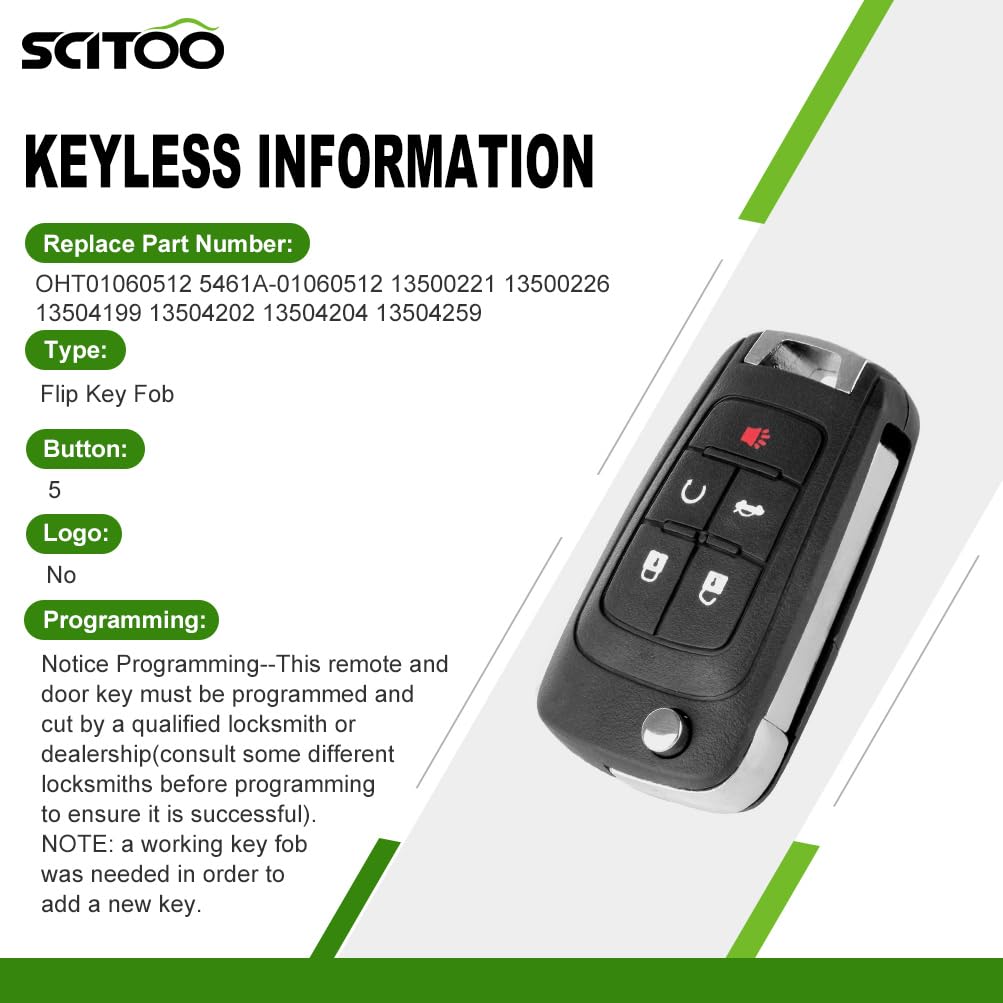 SCITOO 3 Buttons Flip Key Fob for Land Rover for Discovery for L