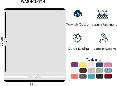 Miniatura 8 de Hawmam Linen Tapetes de baño, 21 x 34 pulgadas, paquete de 2, 100% algodón hilado en anillo, diseño de bandas, altamente absorbentes, lavables a