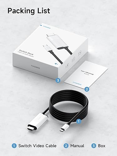 Miniatura 9 de Hagibis Switch Dock para Nintendo Switch OLED, adaptador de cable USB C a HDMI con HDMI 4K a 30Hz, suministro de energía de 100 W, adaptador tipo C