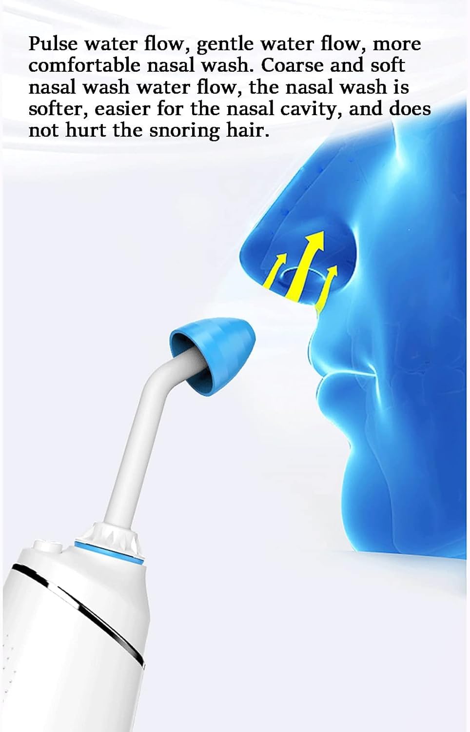 Kit per risciacquo sinusale, Neti Pot Elettrico, risciacquo nasale Portatile a impulsi Kit per risciacquo sinusale Display Intelligente OLED Sistema di Lavaggio nasale per irrigazi