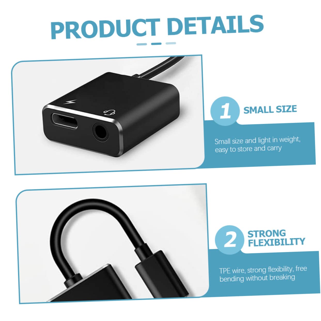 DOITOOL Adaptador De Audio USB C A Conector De 3 5 Mm (5 Unidades) para Ordenador Teléfono No Necesita Controlador.