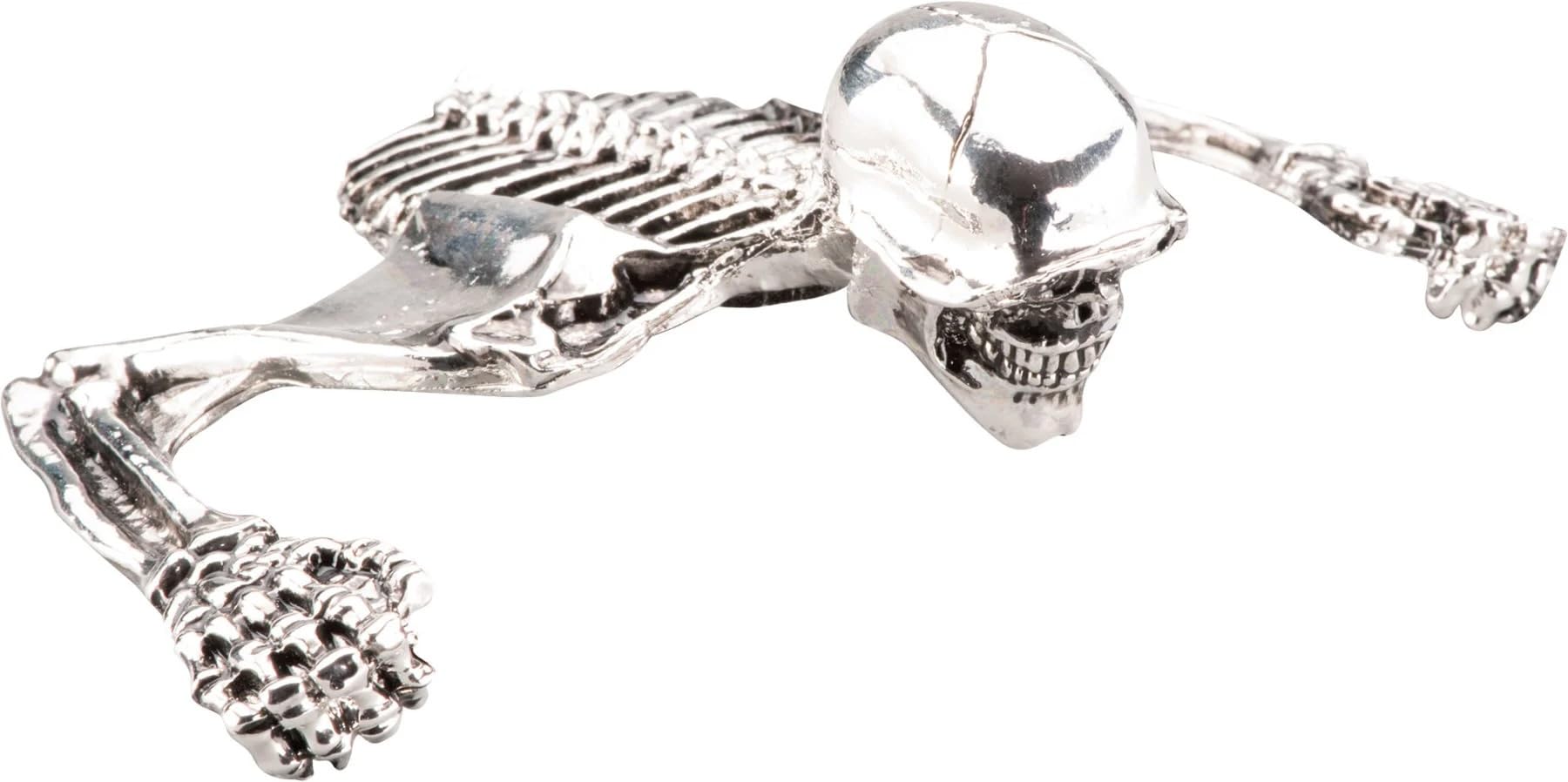 Shop Bikers Emblème Ornement Frise Figure Décorative Squelette Crâne pour Phare Moto Chromé, 10 x 7 x 3 cm, 94 g