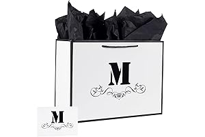 ysmile Single Letter Gift Bag with Tissue Paper