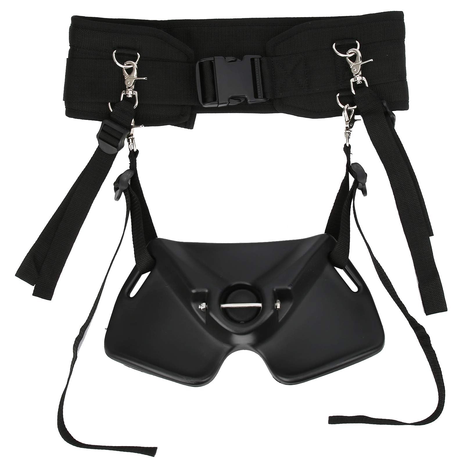 Agatige Ceinture de Combat pour Canne à pêche, Harnais d'épaule Ceinture pêche Support de Canne à pêche réglable Ceinture de Taille Ceinture de Fixation de Canne à pêche Baudrier de Peche (Noir)