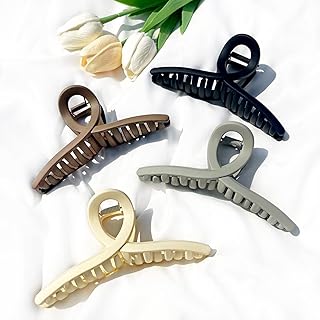 Clipes de garra de cabelo grande sem deslizamento Grande mandíbula fosca Grande clipe de borboleta Grampo de garra Fixação forte Presilha de cabelo Presilha de cabelo Acessórios Presente（R标店铺，跟卖必送小红旗）