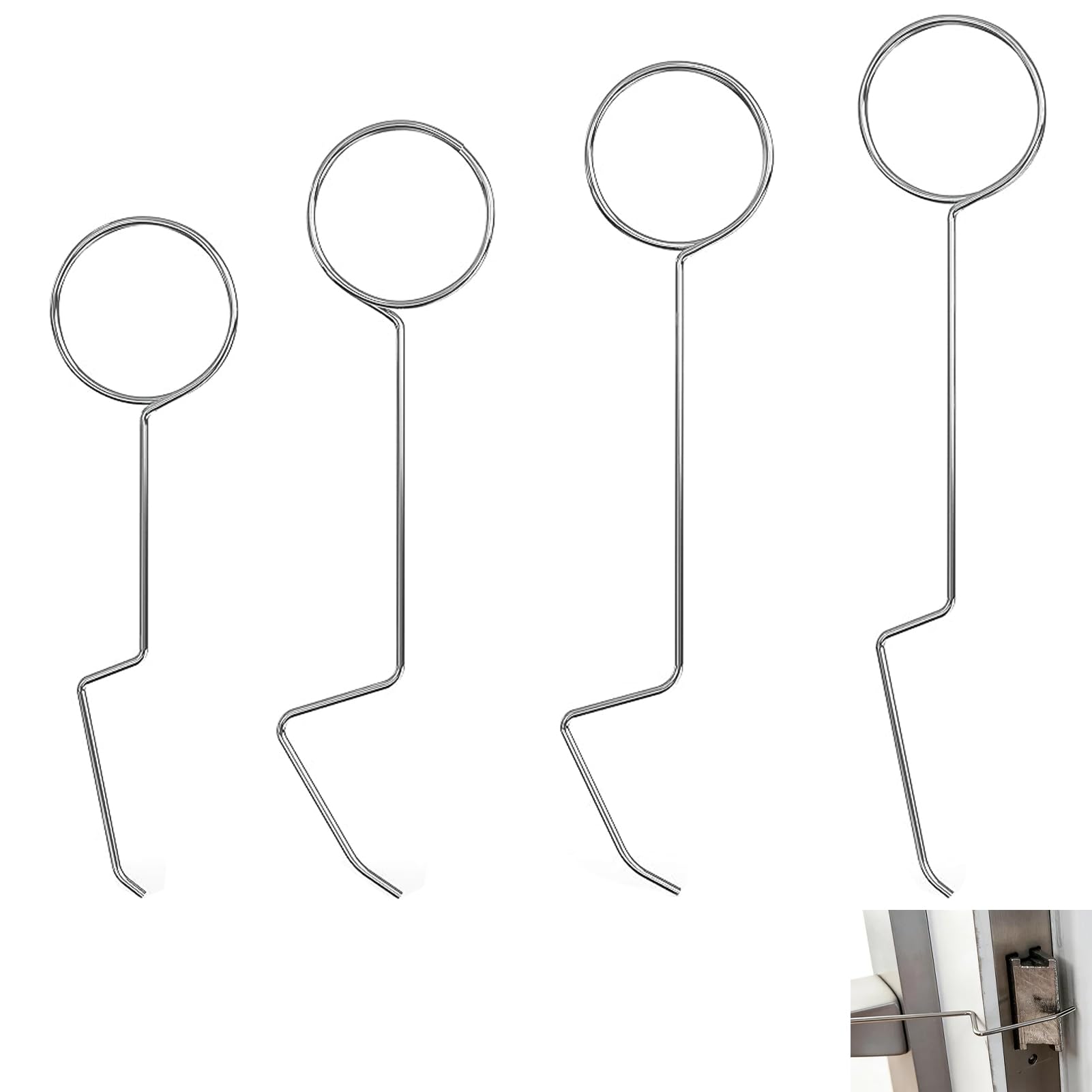 Kit de apertura profesional de 4 unidades, con apertura de bloqueo para abrir casi todas las cerraduras, herramienta universal cerrajería de ganzúa, kit de cerrajería profesional para principiantes