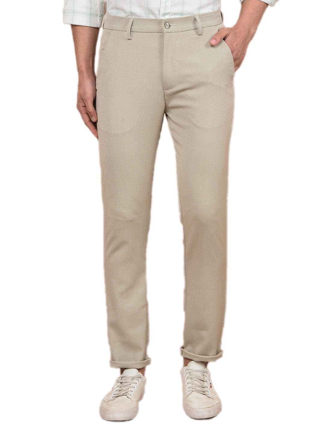 crimsoune club Men's Khaki Printed Trousers-picture-45