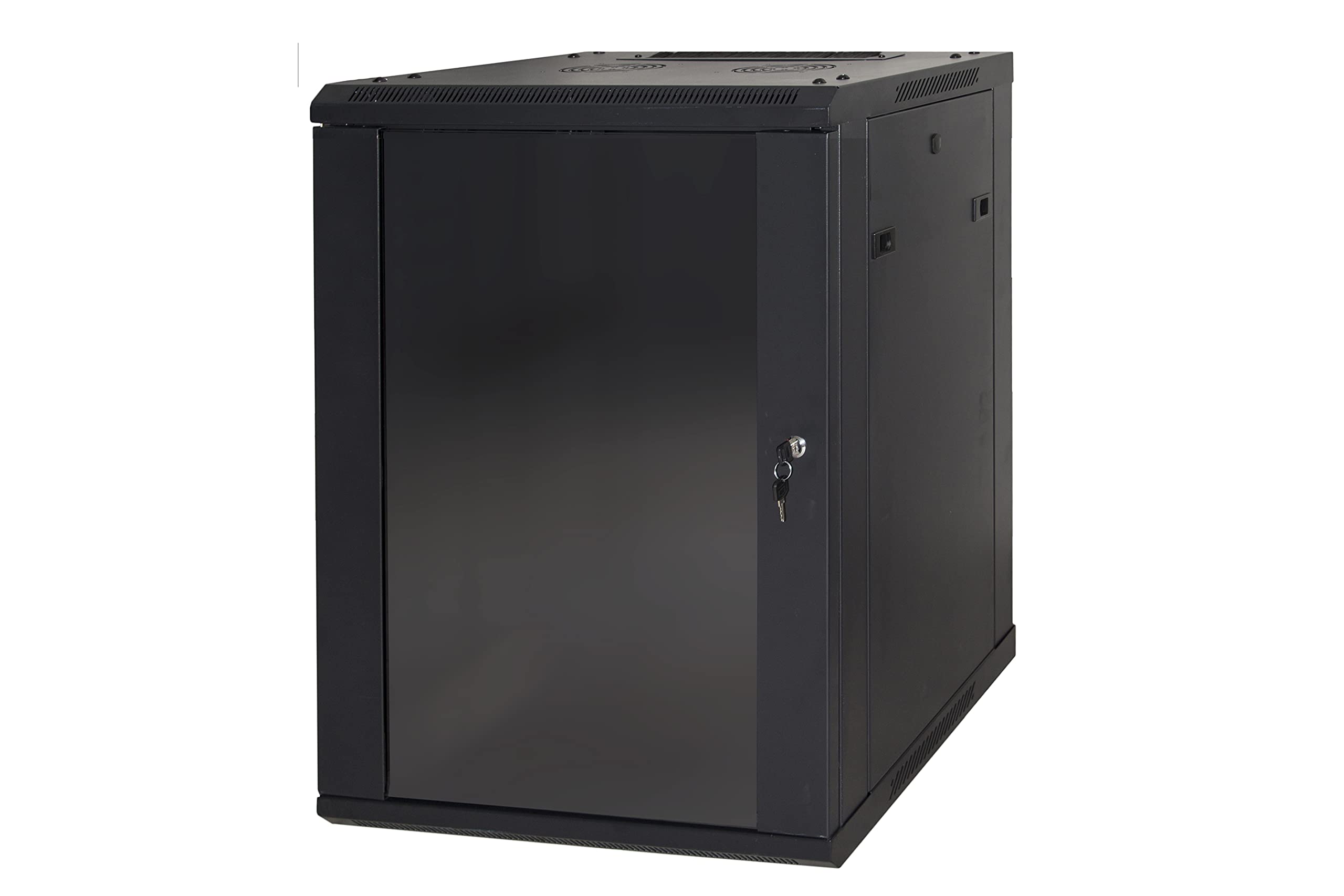 LINK LK1912UNF - Armadio Rack 19" da Muro 12U Nero – 635x600x450 mm, Disassemblato, Porta in Vetro, per Server, Switch e Apparecchiature IT
